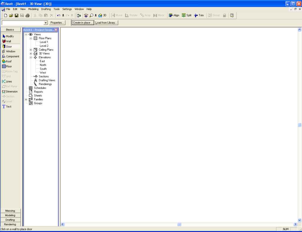 This is what Revit used to look like. Amazingly enough, project browser stayed the same.